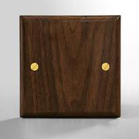LangYeao Vintažinė juodojo riešuto masyvo medžio plokštė Žalvarinis jungiklis UK standarto 1/2/3/4 modulio 2 krypčių EU FR lizdas Paviršinis montavimas 86mm*86 mm&UK brown