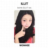 ILLIT bomb GLLIT versija. Oficiali nuotraukų kortelė WONHEE 02 beige