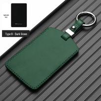 Leather Key Case for Leapmotor 2026 - Unisex Design with Buckle and Shell gray