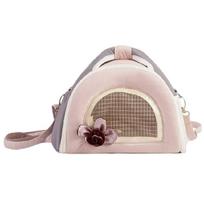 Pet Carriers Bag with Removable Pad Sling Carrier for Hamsters Traveling rožinė