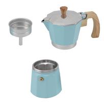 300 ml talpos Moka kavinukas Aliumininė medžiaga Aliumininis kavinukas Viryklės kava mėlyna