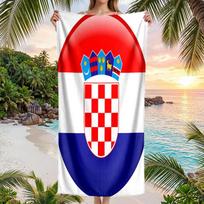 Croatia national football team Beach Towel Soft Microfiber Summer Towel Quick Dry Absorbent Towel for Beach Swimming Pool Travel 70cmx140cm(27x55inch)