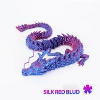 30CM 3D spausdintas krištolinis drakonas antistresinis fidget dekompresinis žaislas sukiojamas artikuliuotas tobula figūrėlė spindinčios akinančios spalvos blue