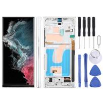 Skirta Samsung Galaxy S22 Ultra SM-S908B 6,72 colio TFT LCD ekranui, su lietimui jautriu sluoksniu, pilnas surinkimas su rėmeliu, nepalaiko pirštų atspaudų atpažinimo sidabras
