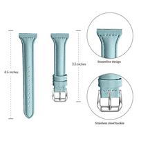 Leather Straps Compatible with Xiaomi Watch S4 41MM Strap Leather Replacement Bracelet Band Suitable for MI Watch S4 41mm S4 41mm mėlyna
