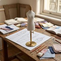 Mažas suknelės manekenas Drabužių drapiravimo raštų kūrimas siuvimo studijai Gold 1/4 gray