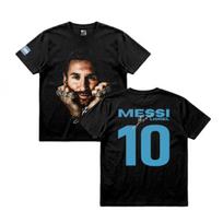 Lionel Messi Ballon d'Or #10 Printed 2026 Summer New Unisex T Shirt 100_Cotton Men Comfortable  casual Popular XL black