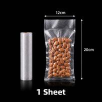 Vacuum Fresh‑keeping Bags, Textured Sealer Bags, Special Vacuum Packaging Bags, Household Compression Bags, Sealing, Kitchen Supplies #12 x 20cm*1 Sheet gray