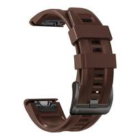 Silikoninė laikrodžio apyrankė, skirta Garmin Fenix 7, su greito atsegimo mechanizmu, 22 mm ruda