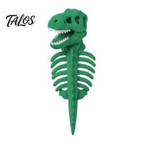 Šviečiantis tamsoje dinozauro kostiumas 3D skeletas augintinio kostiumui, pliušiniai Helovino cosplay minkšti pižama katėms šunims, šviečiantys Dino kostiumai S žalia