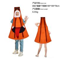 Mona Lisa Halloween cos costume one-piece composite sponge abstract mural performance costume one size fits all orange
