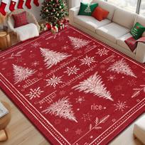 American Christmas Atmosphere Living Room Large Rug 40x60cm Crystal Velvet brown