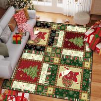 American Christmas Atmosphere Living Room Large Rug 40x60cm Crystal Velvet black
