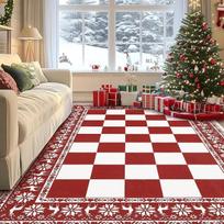 American Christmas Atmosphere Living Room Large Rug 40x60cm Crystal Velvet