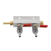 2/3/4 Way CO2 Air Gas Distribution Manifold Splitter Check Valves 1/4  7mm Barb fittings Draft Beer Brew Kegerator Dispenser white