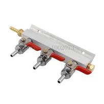 2/3/4 Way CO2 Air Gas Distribution Manifold Splitter Check Valves 1/4  7mm Barb fittings Draft Beer Brew Kegerator Dispenser
