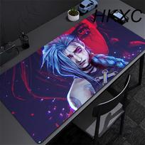 Arcane Jinx Anime pelės kilimėlis Didelis kompiuterio biuro žaidimų stalo kilimėliai XXL guminiai neslystantys žaidimų klaviatūros pelės kilimėliai Ilgi stalo kilimėliai 30x60cm