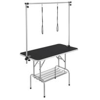VEVOR Pet Grooming Table Two Arms with Clamp, 117cm Dog Grooming Station, Foldable Pets Grooming Stand for Medium and Small Dogs 130 x 61.7 x 181.8 cm