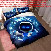 Astro Boto patalynės komplektas su 3D skaitmenine spauda vaikų miegamojo dekoravimui Style D,Double(200x200cm)
