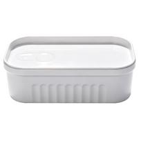 Sardine Can Shaped Storage Tin Box Multi-Purpose Reusable Metal Container for Storing Sewing Supplies Coins Home Office Use A2 white