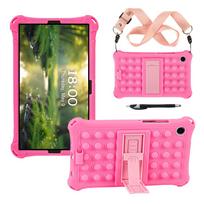 Vaikams skirta dėklas Samsung Galaxy Tab A11 8,7 colio SM-X130 SM-X135 Burbulinis planšetinio kompiuterio dėklas Tab A11 8,7  su dirželiu ir rašikliu A11 8.7inch SM-X130 rožinė