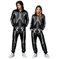 Unisex suaugusiųjų Helovino kombinezonas su gobtuvu vyrams ir moterims XL black