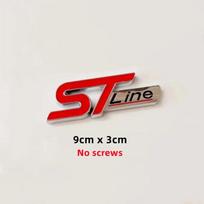 3D Metalinis ST Line Logotipas Automobilio Priekinės Grotelės Emblema Lipdukas Bagažinės Ženklelis Ford Kuga GCF5 MK3 MK4 S Max Focus Puma Fiesta Priedams gray