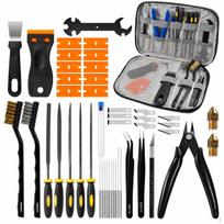 3D spausdintuvo įrankių rinkinys modelių pašalinimui, atramų valymui, poliravimui ir antgalio priežiūrai 46 dalys 46-piece Kit with Upgraded Cloth Bag Black