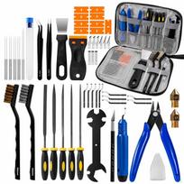 3D spausdintuvo įrankių rinkinys modelių pašalinimui, atramų valymui, poliravimui ir antgalio priežiūrai 46 dalys 57-piece Kit with Upgraded Cloth Bag