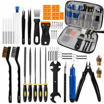 3D spausdintuvo įrankių rinkinys modelių pašalinimui, atramų valymui, poliravimui ir antgalio priežiūrai 46 dalys 57-piece Kit with Upgraded Cloth Bag Black