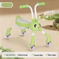 Wangtai Foldable Baby Walker for Ages 1-3, Silent Wheels, Anti-Rollover Design beige
