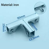 304 nerūdijančio plieno stiklo spaustuko jungiamosios detalės LT dešiniojo kampo jungiamosios detalės Tvirtinimo detalės Iron T【suit 6-10mm thick】