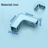 304 nerūdijančio plieno stiklo spaustuko jungiamosios detalės LT dešiniojo kampo jungiamosios detalės Tvirtinimo detalės Iron L【suit 10-12mm thick