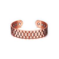 Ikuinen magnetiniai gryno vario apyrankės vyrams moterims vintage reguliuojamos plačios apyrankės bangle sveikatos energijos apyrankė artritui varis