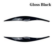 Carbon Fiber Car Headlight Eyebrow Eyelid Trim Eyebrows Eyelids Lids For BMW 3 Series E90 E91 320i 330i Sedan Touring Gloss Black black