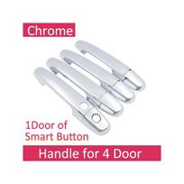 Chrome Handles Cover Trim Set for Toyota Yaris Vitz XP90 2006~2011 Auto Accessories Stickers Car Styling 2007 2008 2009 1 Keyhole 1 Smart white