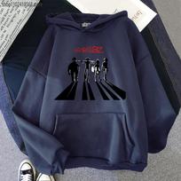 „Gorillaz“ gobtuvai, vyriški/moteriški, marginti gatvės drabužiai, muzikos grupės megztiniai Harajuku hiphopo vyriški drabužiai Harajuku viršutinis negabaritinis gobtuvas 3XL black