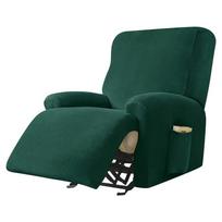 Aksominis atlošiamas sofos užvalkalas Elastingi fotelio užvalkalai Tinginio poilsio atlošiama sofa Sėdynės užvalkalas svetainei 1 /2 /3 /4 vietų 1 Seater žalia