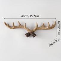 Vintažiniai elnio rago dekoratyviniai kabliukai, pakabinami ant sienos, drabužių ir skrybėlių kabykla, kabliukai, elnio rago dervos statulėlė, rankdarbiai, svetainės dekoras