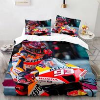 3D Spausdintas Marc Marquez 93 Patalynės Komplektas Antklodės Užvalkalas Lovos Komplektas Antklodės Užvalkalas Pagalvės Užvalkalas Antklodė Karaliaus Karalienės Dydžio Berniukams Suaugusiems Patalynė 70x133cm 2pcs black