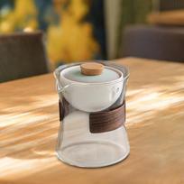 Stiklinis arbatinukas Žydėjimas ir arbatžolių indai Nuimamas nešiojamas arbatinukas Gong Fu clear Gradient lid brown