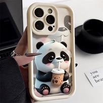 Mielas panda silikoninis telefono dėklas, skirtas iPhone 11 13 16 Pro Max 15 14 12 XS X XR 7 8 Plus SE 16promax 15promax, atsparus smūgiams, Funda dangtelis For iPhone13