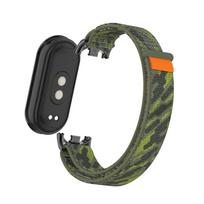 Nailoninis kvėpuojantis dirželis Xiaomi Mi Band 10 9 8 apyrankei, metalinė galvutė su dalelėmis Mi Band 10 9 8 NFC priedams Mi Smart Band 9/9NFC black