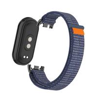 Nailoninis kvėpuojantis dirželis Xiaomi Mi Band 10 9 8 apyrankei, metalinė galvutė su dalelėmis Mi Band 10 9 8 NFC priedams Mi Smart Band 9/9NFC black