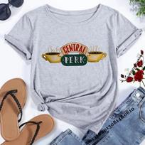 Unisex Central Perk Marškinėliai Draugai TV Serialas Moteriški Marškinėliai Draugai Central Perk Kavos Parduotuvės Marškinėliai Mieli Geriausių Draugų Marškinėliai Hipsterių Viršutiniai Drabužiai M gray
