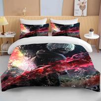 Naujas Japonija Tokyo Ghoul Patalynės Komplektas Kaneki Ken Anime Patalynės Komplektas Juoda Balta Antklodės Užvalkalų Komplektas Berniukui Namų Tekstilė 3D Antklodė Lovos Patalynė EU single(135x200cm) black