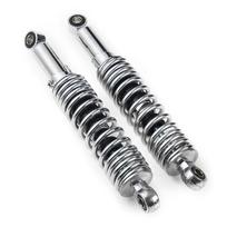 320mm Universalūs Motociklų Galiniai Amortizatoriai, Reguliuojamo Slopinimo, 1 pora, Suzuki/Yamaha 90cc-15cc purviniems motociklams, keturračiams Chrome gray
