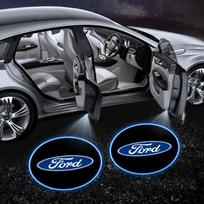 1/2 vnt. Automobilio durų projektoriaus lemputės LED pasveikinimo šviesos emblema Ford Focus Mondeo MK1 MK2 MK4 MK3 Fiesta ST Line Kugo Transit Escape Fusion Explorer Ford gray