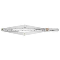 Goniometer Ruler Multifunctional Diagonal Ceiling Profiler 4‑Fold Corner Angle Finder white