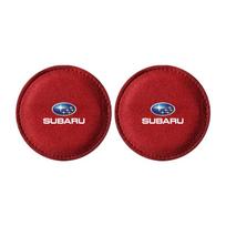 Automobilio puodelio laikiklio padėkliukas PU odos angos neslystantis padėkliukas su emblema Subaru STI BRZ Impreza Forester Legacy Outback Levorg Tribeca 2Pcs raudona